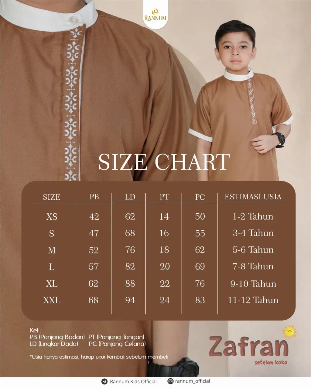 Zafran setelan koko