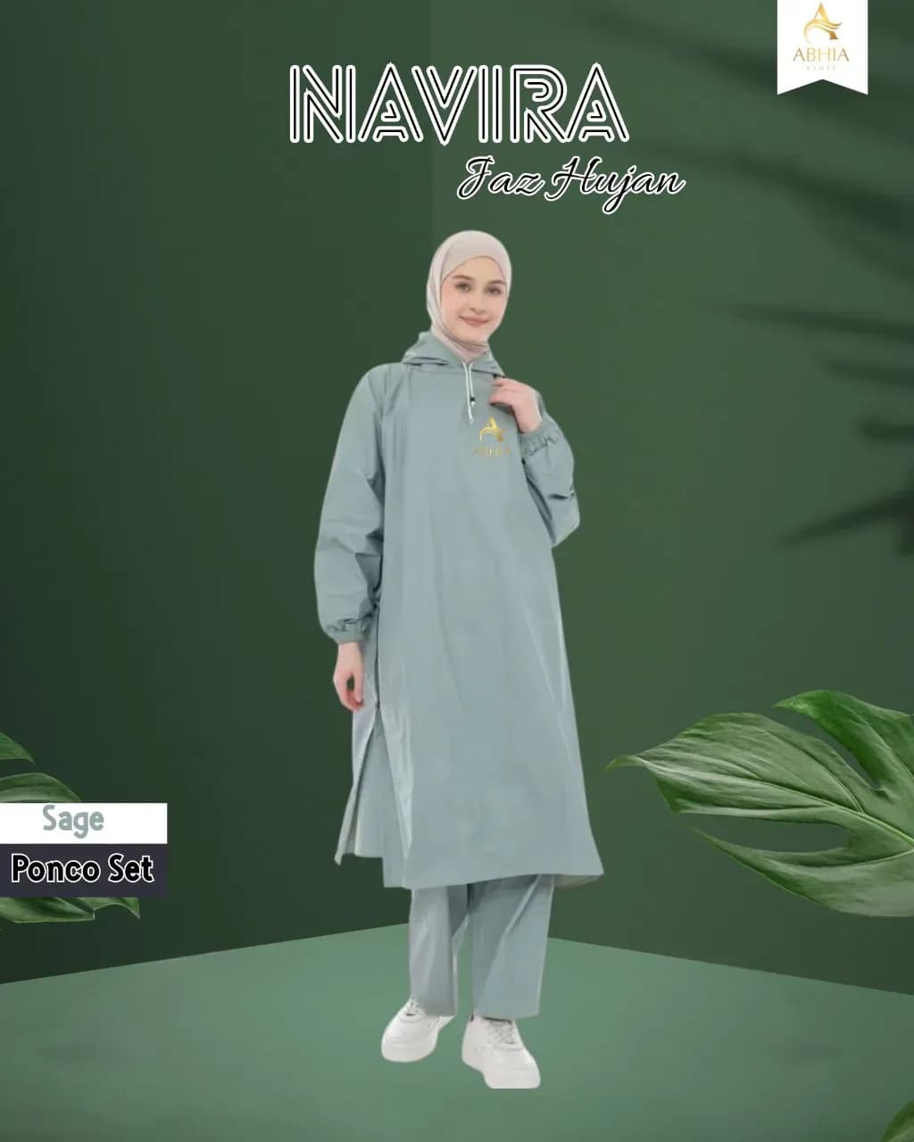 Navira jas hujan set hodie dan set ponco by Abhia